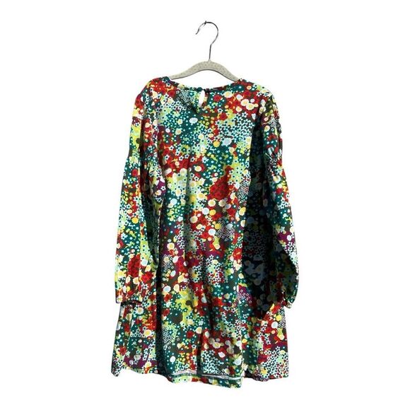 Hanna Andersson Floral Green Dress Long Sleeve size 130 or size 8 boho coastal - Picture 5 of 7